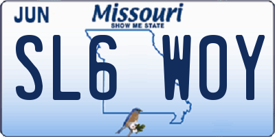 MO license plate SL6W0Y