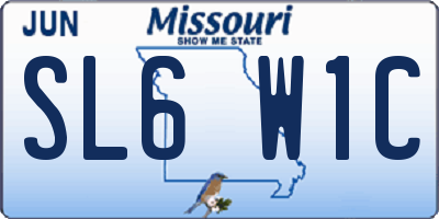 MO license plate SL6W1C