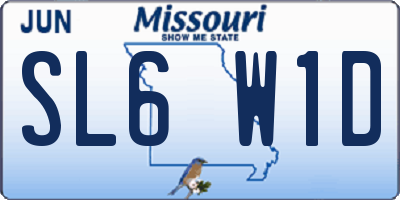 MO license plate SL6W1D