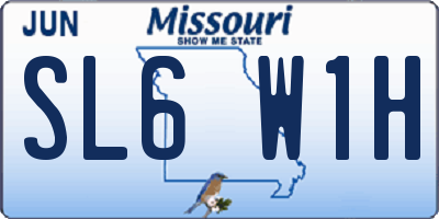 MO license plate SL6W1H