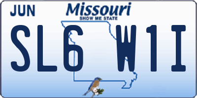 MO license plate SL6W1I