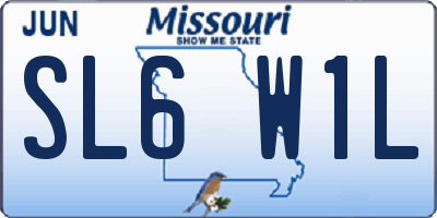 MO license plate SL6W1L