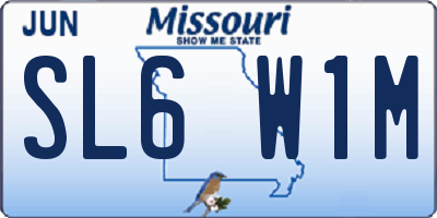 MO license plate SL6W1M