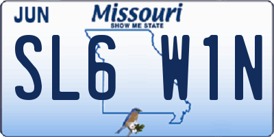 MO license plate SL6W1N