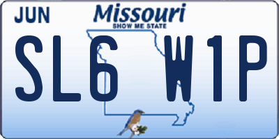 MO license plate SL6W1P