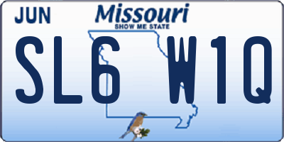 MO license plate SL6W1Q