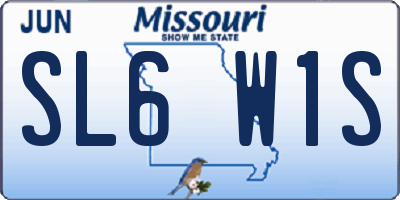 MO license plate SL6W1S