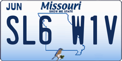 MO license plate SL6W1V
