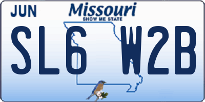 MO license plate SL6W2B