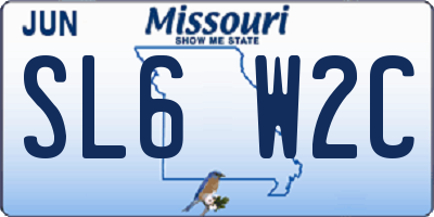 MO license plate SL6W2C