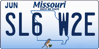 MO license plate SL6W2E