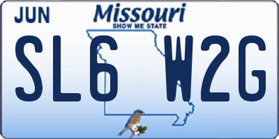 MO license plate SL6W2G