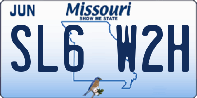 MO license plate SL6W2H