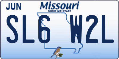 MO license plate SL6W2L