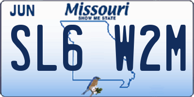 MO license plate SL6W2M