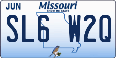 MO license plate SL6W2Q