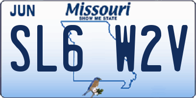 MO license plate SL6W2V
