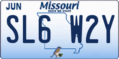 MO license plate SL6W2Y