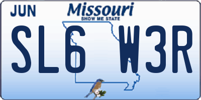 MO license plate SL6W3R