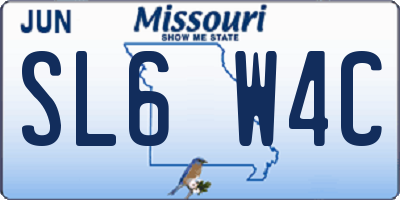 MO license plate SL6W4C