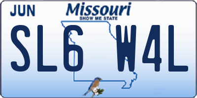 MO license plate SL6W4L