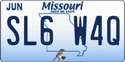MO license plate SL6W4Q