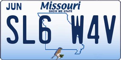 MO license plate SL6W4V