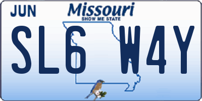 MO license plate SL6W4Y
