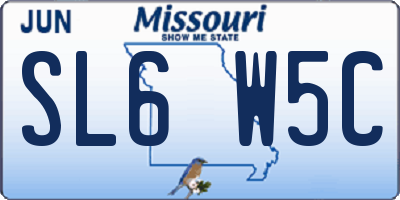 MO license plate SL6W5C