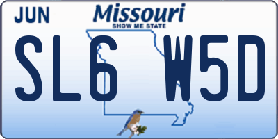 MO license plate SL6W5D
