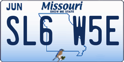 MO license plate SL6W5E
