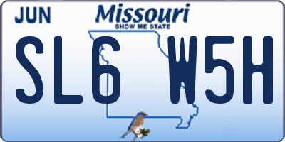 MO license plate SL6W5H