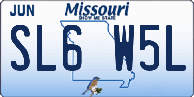 MO license plate SL6W5L