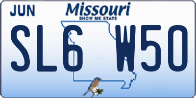 MO license plate SL6W5O