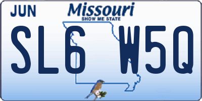 MO license plate SL6W5Q