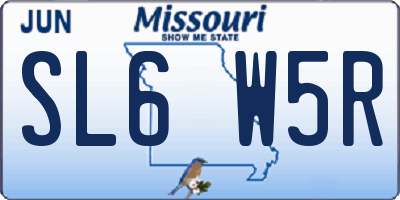 MO license plate SL6W5R