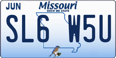 MO license plate SL6W5U