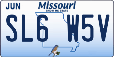 MO license plate SL6W5V