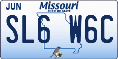 MO license plate SL6W6C