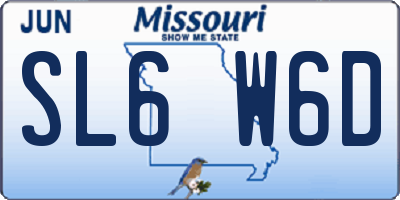 MO license plate SL6W6D
