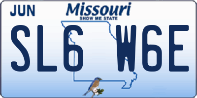 MO license plate SL6W6E