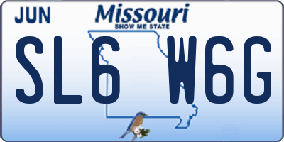 MO license plate SL6W6G