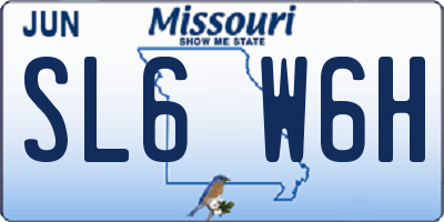 MO license plate SL6W6H