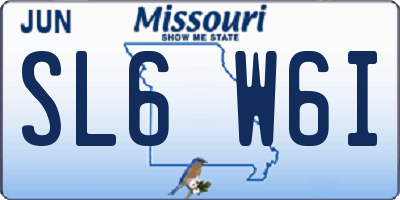 MO license plate SL6W6I