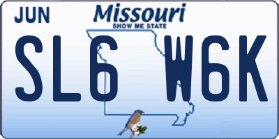 MO license plate SL6W6K