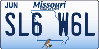 MO license plate SL6W6L