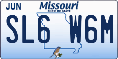 MO license plate SL6W6M