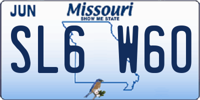 MO license plate SL6W6O