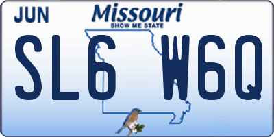 MO license plate SL6W6Q