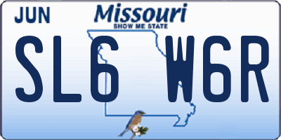 MO license plate SL6W6R